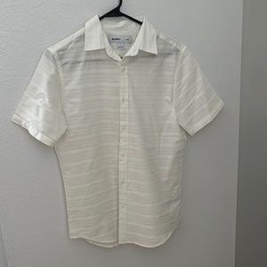 Old Navy Mens slim fit small cotton textured button down shirt sleeve shirt